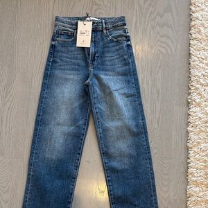 Stylish Blue Straight Leg Women's Jeans